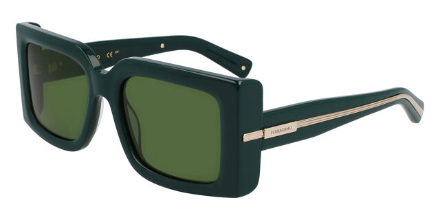Salvatore Ferragamo Dark Green Sunglasses Salvatore Ferragamo SF2040SE 320 Sunglasses - Green  main image 4