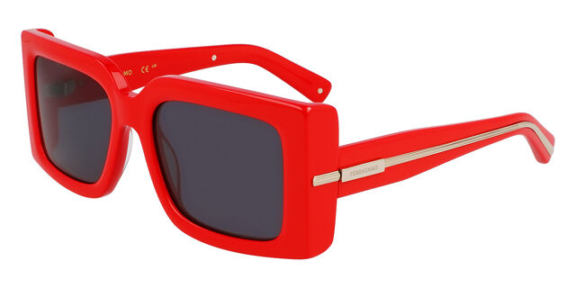 Salvatore Ferragamo SF2032S 600 Square Red Sunglasses  display picture 1