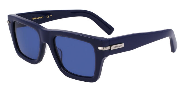 Salvatore Ferragamo SF2033S 414 Square Blue Sunglasses 