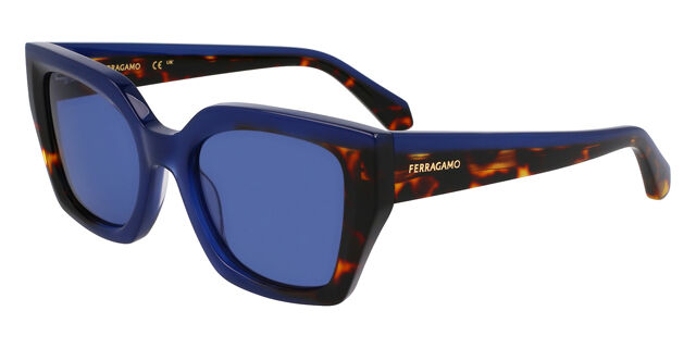 Salvatore Ferragamo SF2035S 424 Square Opaline Blue/Dark  display picture 2