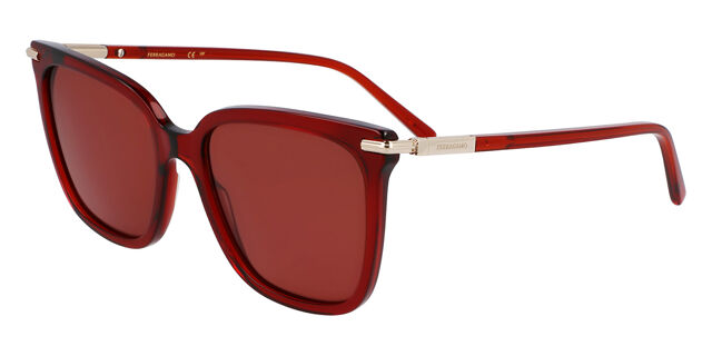 Salvatore Ferragamo SF2037S 616 Square Transparent Red  display picture 1
