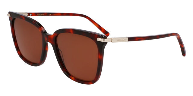 Salvatore Ferragamo SF2037S 640 Square Red Tortoise  display picture 2