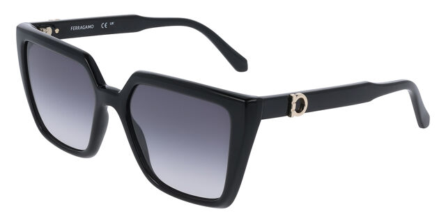Salvatore Ferragamo SF2058SE 001 Square Black Sunglasses  display picture 1