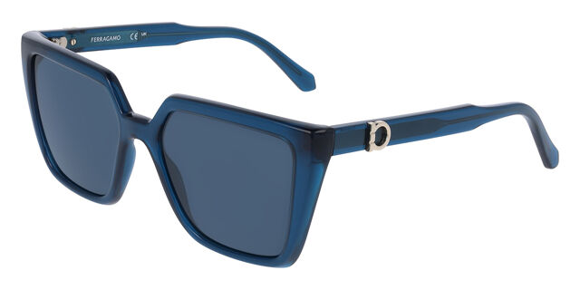 Salvatore Ferragamo SF2058SE 432 Square Transparent Blue  display picture 2