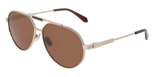 Salvatore Ferragamo Brown and Gold Sunglasses Amazon.com: Salvatore Ferragamo Oval Sunglasses SF600S 220  main image 4