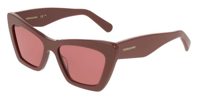 Salvatore Ferragamo Burgundy Cat-Eye Sunglasses Amazon.com: Salvatore Ferragamo Burgundy Cat Eye Ladies  main image 3