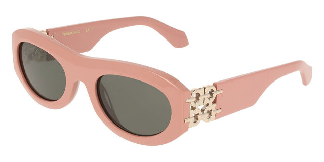 Salvador Ferragamo Pink Sunglasses Salvatore Ferragamo SF2081S 668 Square Transparent Rose Pink  main image 2