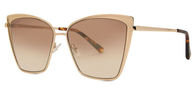 DIFF Becky gold+flash brown gradient lens Cat Eye Gold 