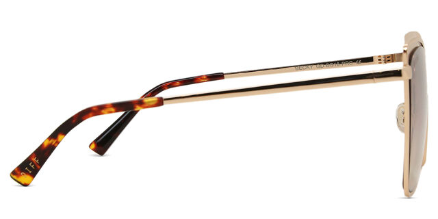 Diff Becky cat eye Gold Flash Brown Gradient Sunglasses DIFF Becky gold+flash brown gradient lens Cat Eye Gold  main image 2