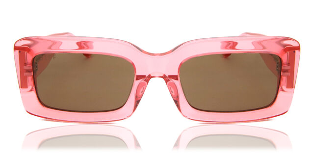Diff Eyewear Transparent Pink Sunglasses Sandra Square Glasses | Light Pink Crystal | Diff Eyewear main image 2