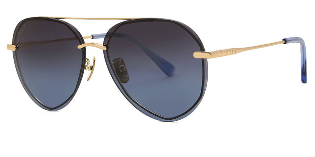 DIFF Lenox Polarized GD-BL122P Pilot Gold Sunglasses  display picture 3