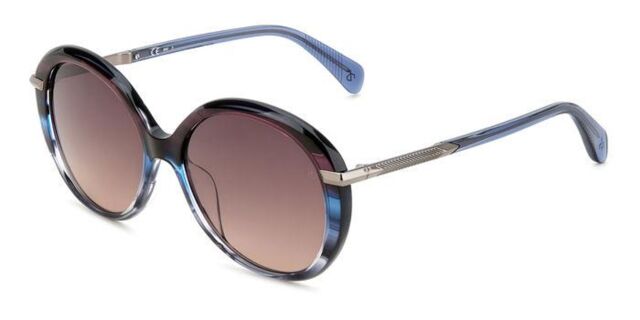 Rag & Bone RNB1075/S V06/3X Oval Striped Purple Blue  display picture 3
