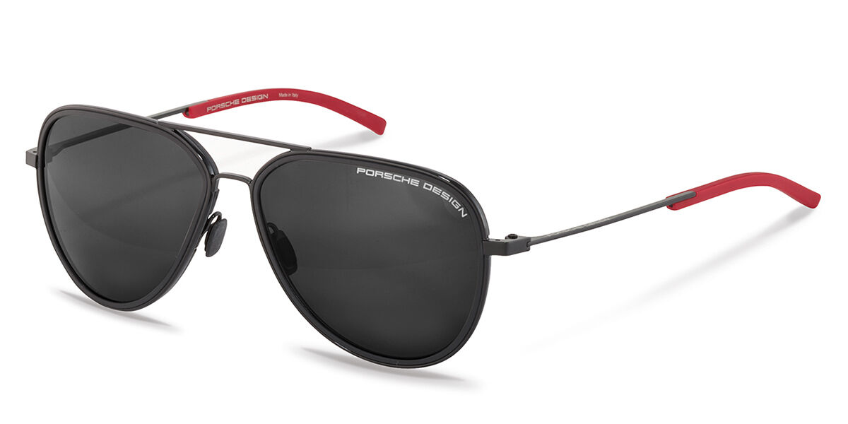 Porsche Design P8691 Polarized A Men's Sunglasses Black Size 60
