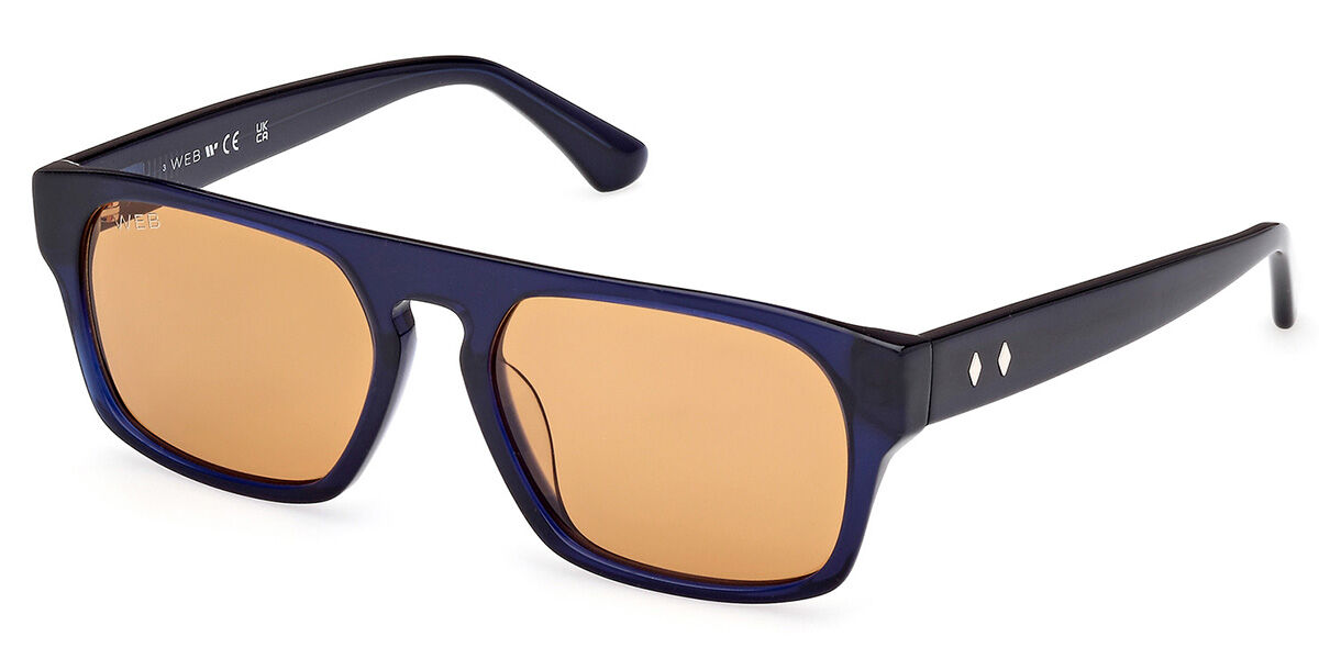 Web WE0359 90J Sunglasses in Matte Blue | SmartBuyGlasses USA