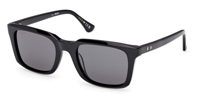 Web WE0388 01A Square Shiny Black Sunglasses  display picture 3