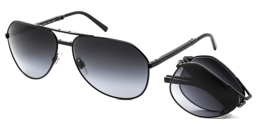 Dolce & Gabbana DG2106 Folding Project 1106/8G Sunglasses Black |  VisionDirect Australia