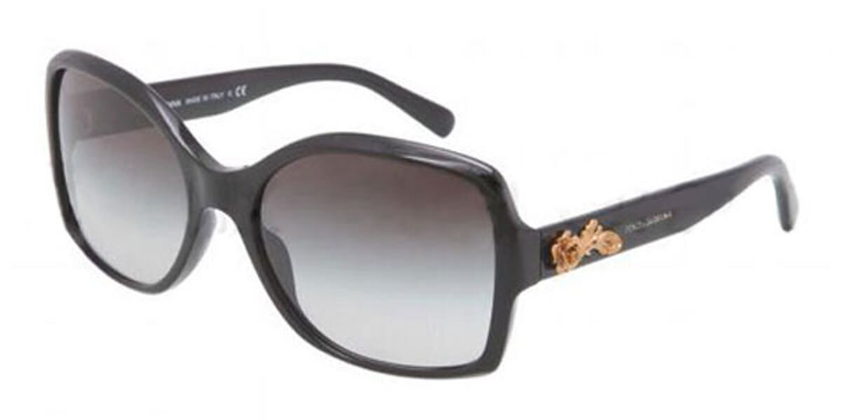 Dolce & Gabbana DG4168 Sicilian Baroque 501/8G Sunglasses Black |  SmartBuyGlasses UK