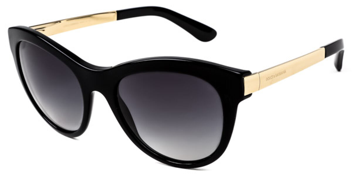 Dolce & Gabbana DG4243 Sicilian Taste Polarized 501/T3 Sunglasses Black |  VisionDirect Australia
