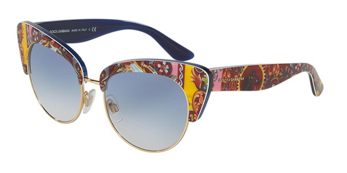 Dolce & Gabbana DG4277 Sicilian Carretto 303619 Sunglasses Blue |  SmartBuyGlasses UK