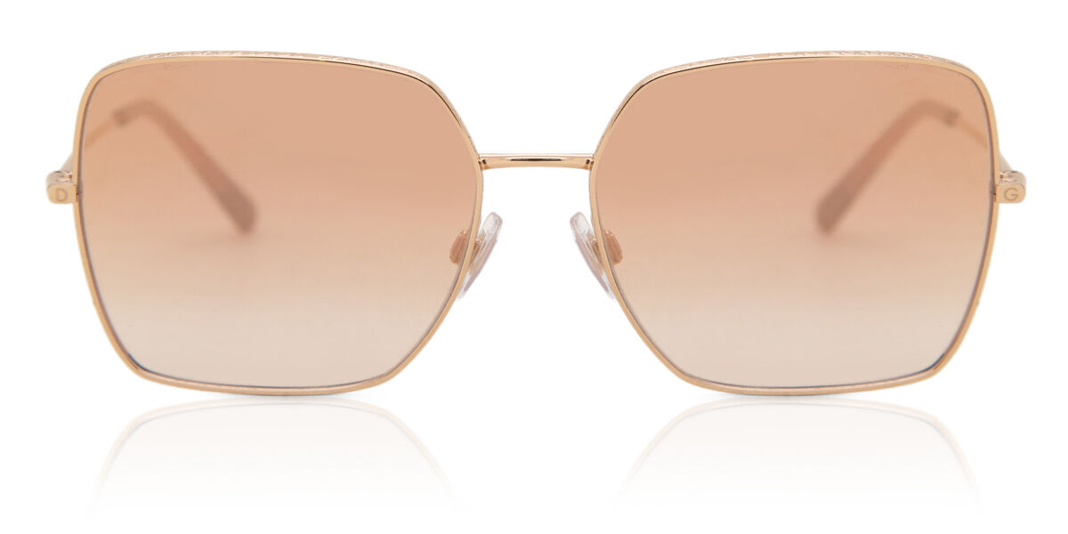 Dolce & Gabbana DG2242 12986F Sunglasses Rose Gold | VisionDirect Australia