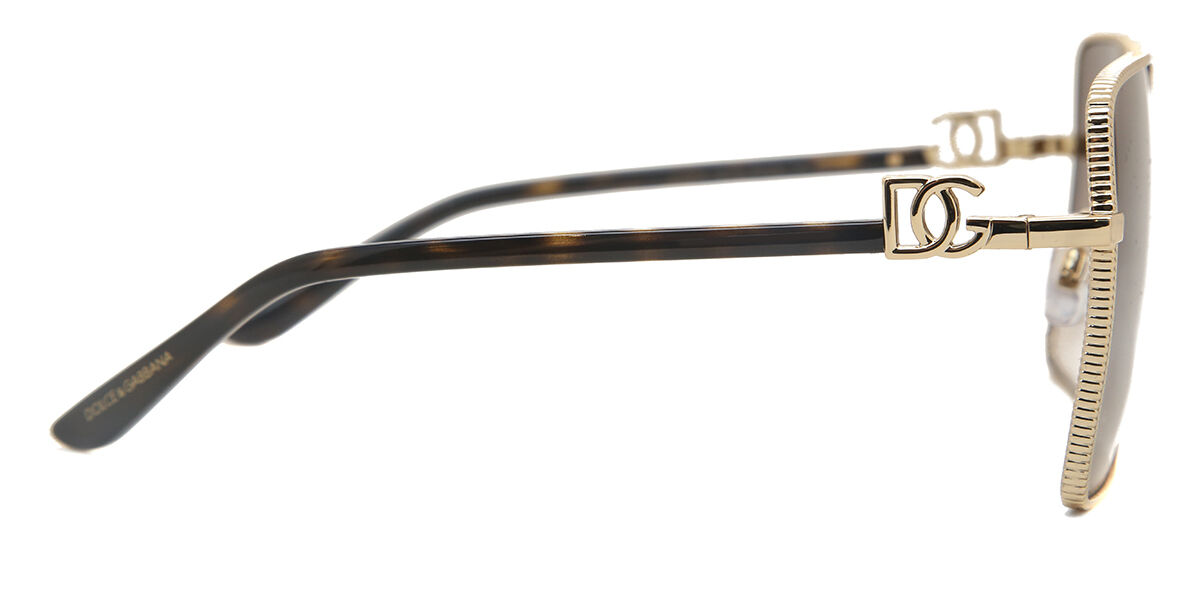 DOLCE & GABBANA スクエアフレムサンクラス DG2279 0213 DG2279 sunglasses Gold | SmartBuyGlasses US