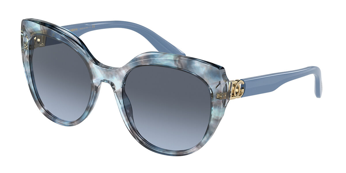 Dolce & Gabbana DG4392 33208F Sunglasses in Havana Transparent Blue