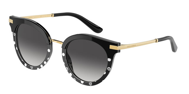 Dolce & Gabbana DG4394 33168G Oval Black Polka Dots  display picture 2