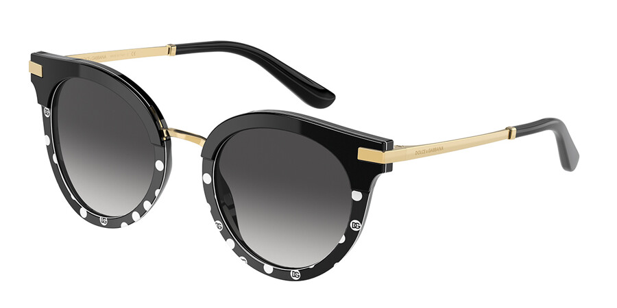 Dolce & Gabbana DG4394F Asian Fit 33168G Sunglasses Black Polka Dots |  SmartBuyGlasses Canada
