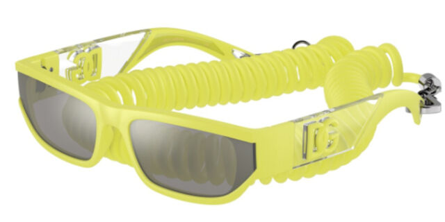 Dolce & Gabbana DG6172 33376G Wraparound Yellow Rubber  display picture 3