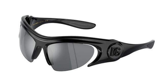 Dolce & Gabbana DG6192 501/6G Wraparound Black Sunglasses  display picture 3