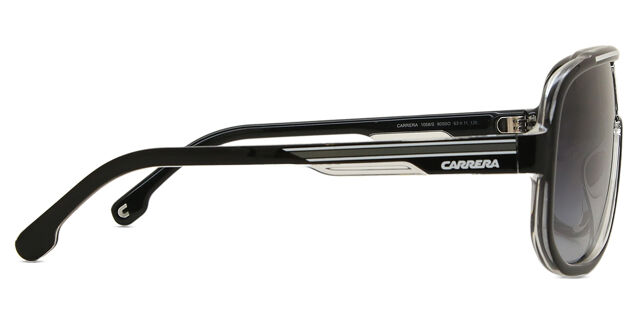 Carrera 1058/S 80S/9O Pilot Black on Clear Sunglasses  display picture 1
