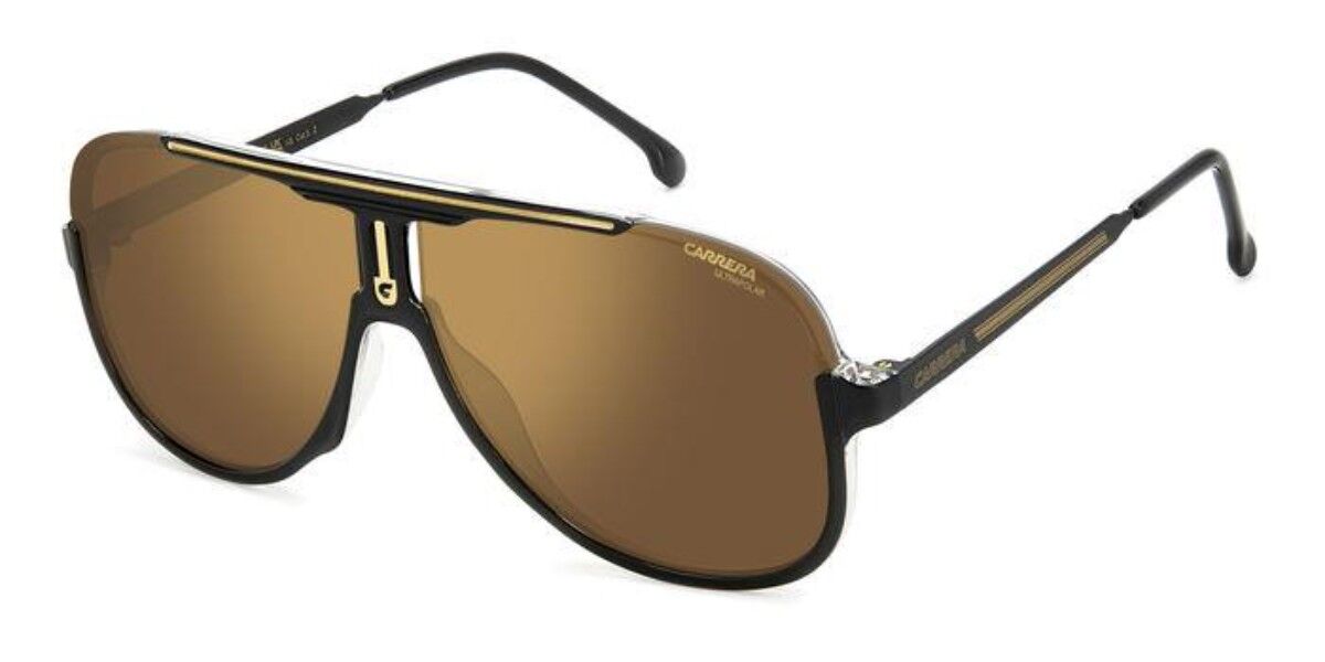Lunettes De Soleil Carrera 299/S R60 Noir Marron - Taille 57/18/145 - Neuf étiqueté