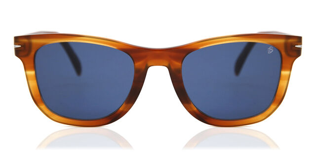 David Beckham DB 1006/S EX4/KU Square Brown Horn Sunglasses  display picture 2