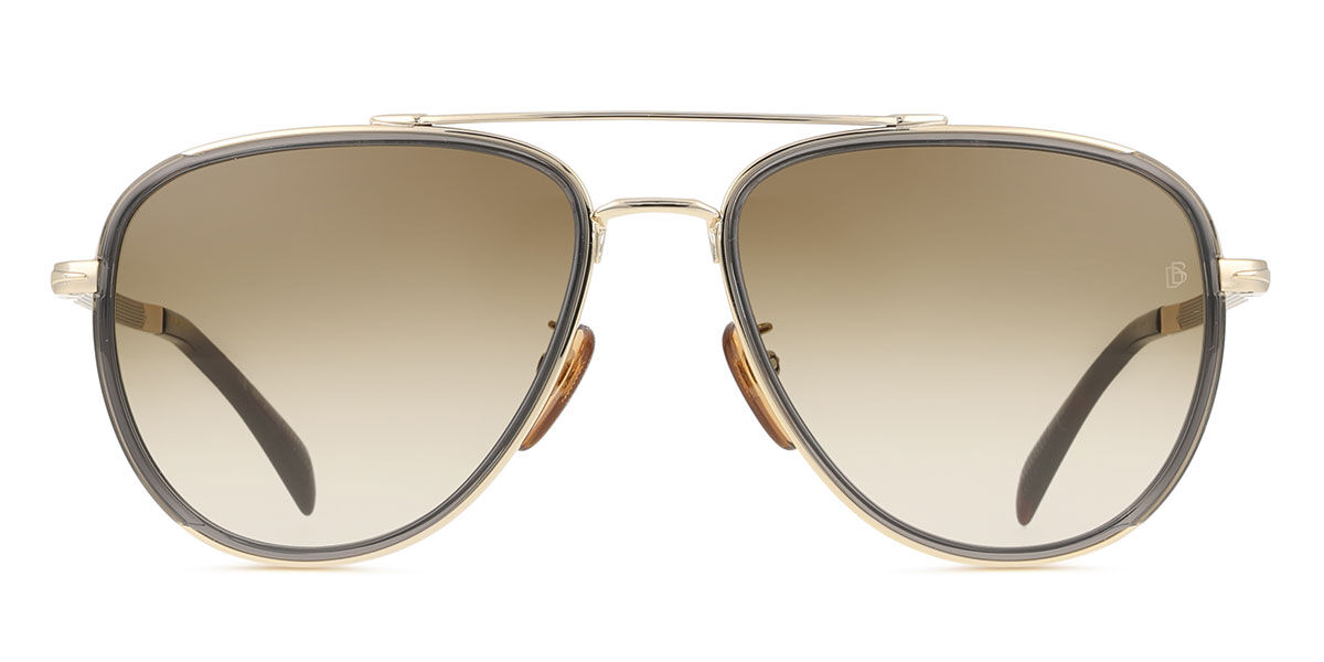 Photos - Sunglasses David Beckham DB 7068/G/S Asian Fit 2F7/HA Men's  Gold Size 58 