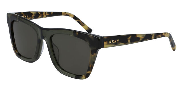 DKNY DK529S 281 Square Transparent Green Tortoise Sunglasses  display picture 3