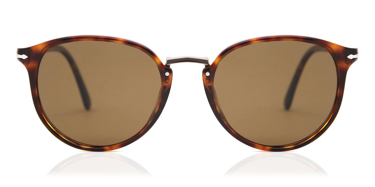 Persol PO3210S Polarized 24/57 Sunglasses Havana | VisionDirect Australia