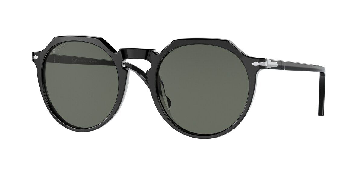 Persol PO3281S Polarized 95/48 Sunglasses in Shiny Black 