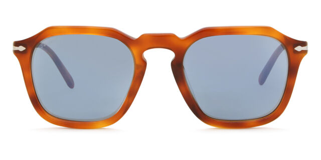 Persol PO3292S 96/56 Square Striped Brown Sunglasses  display picture 2