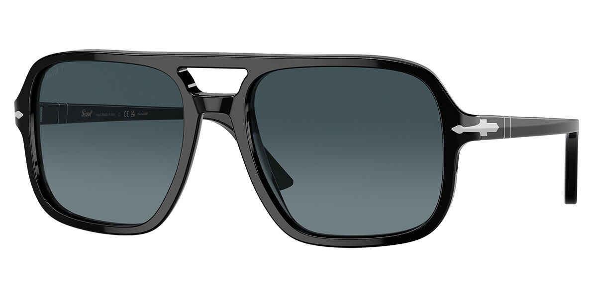 Photos - Sunglasses Persol PO3328S Polarized 95/S3 Men's  Black Size 55 
