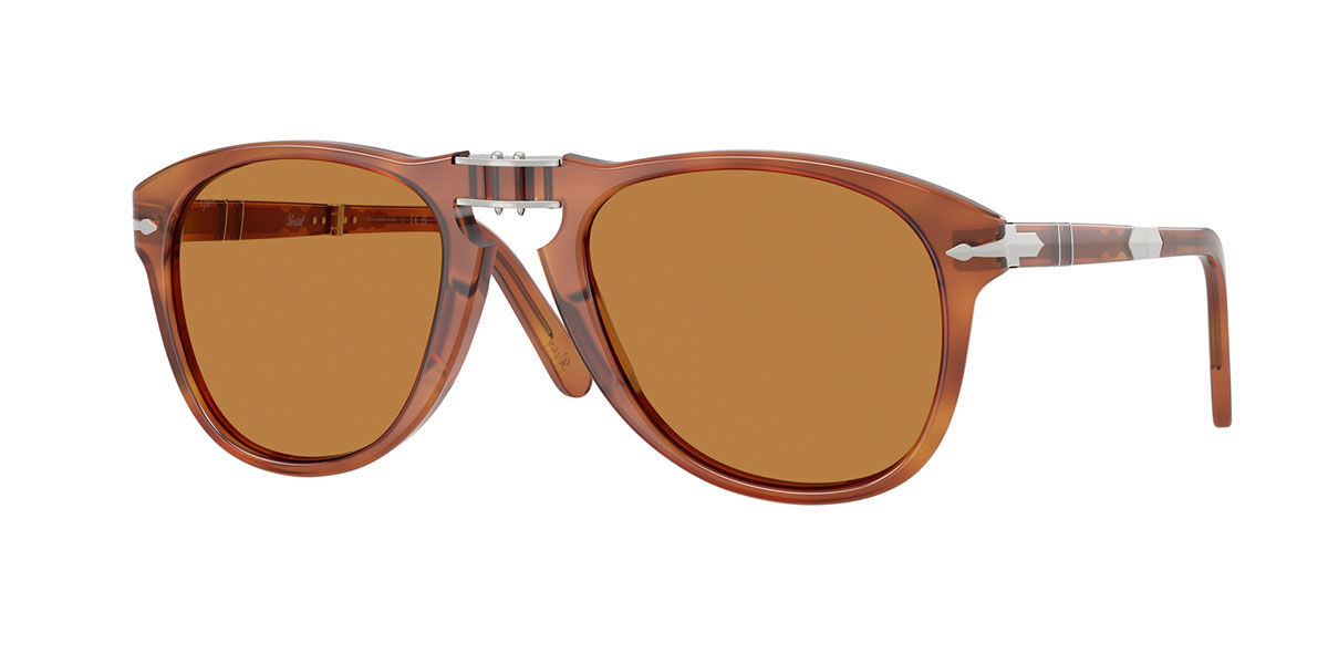 Image of Persol PO0714SM Folding 96/73 Men's Sunglasses Tortoiseshell Size 54 EN