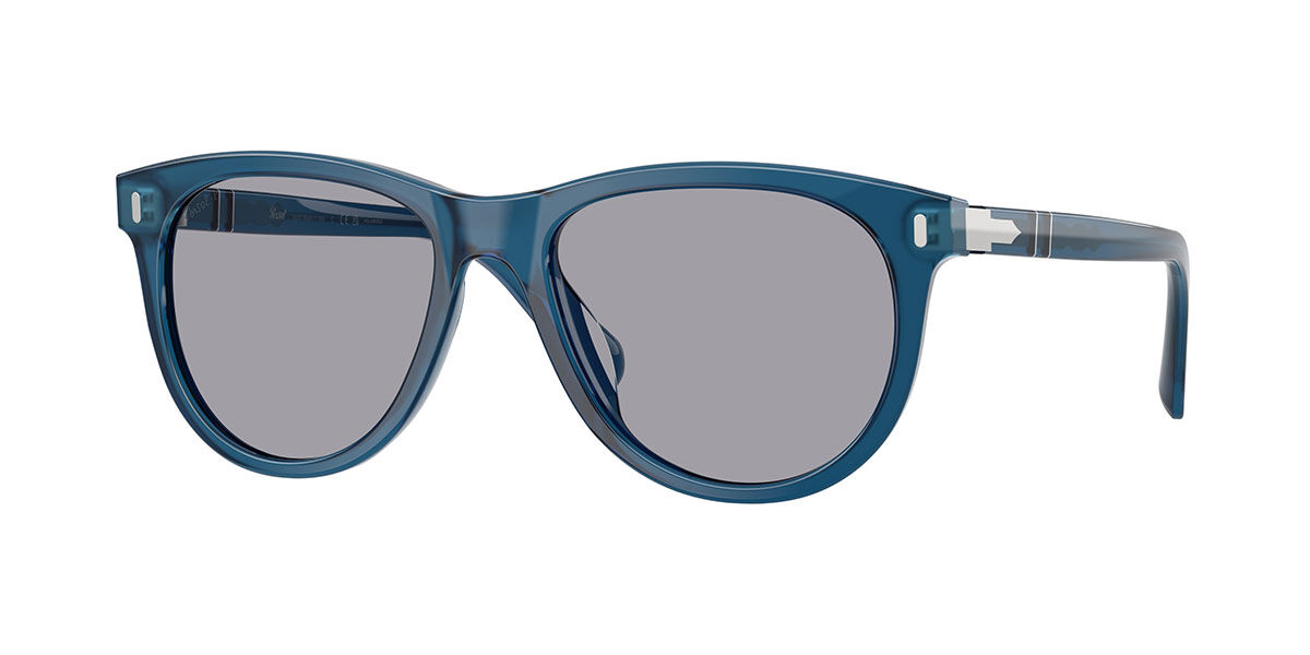 Persol PO3408S Polarized 125448 Men's Sunglasses Blue Size 53