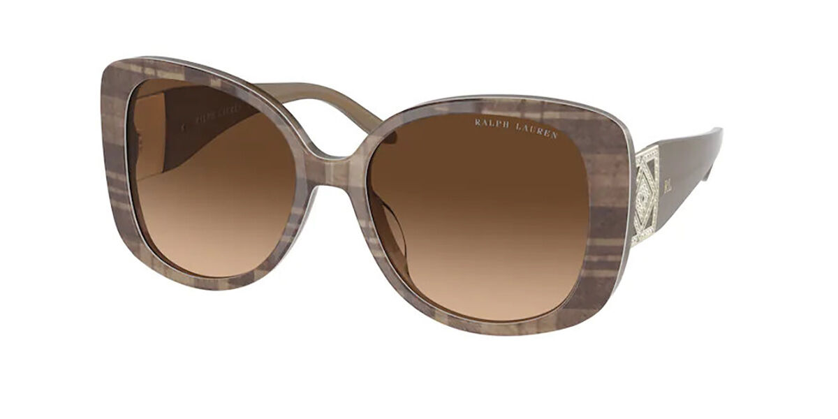 Ralph Lauren RL8196BU 599974 Sunglasses in Shiny Brown Tartan ...