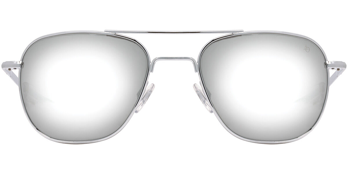 American Optical Original Pilot 2SMN Men's Sunglasses Silver Size 52