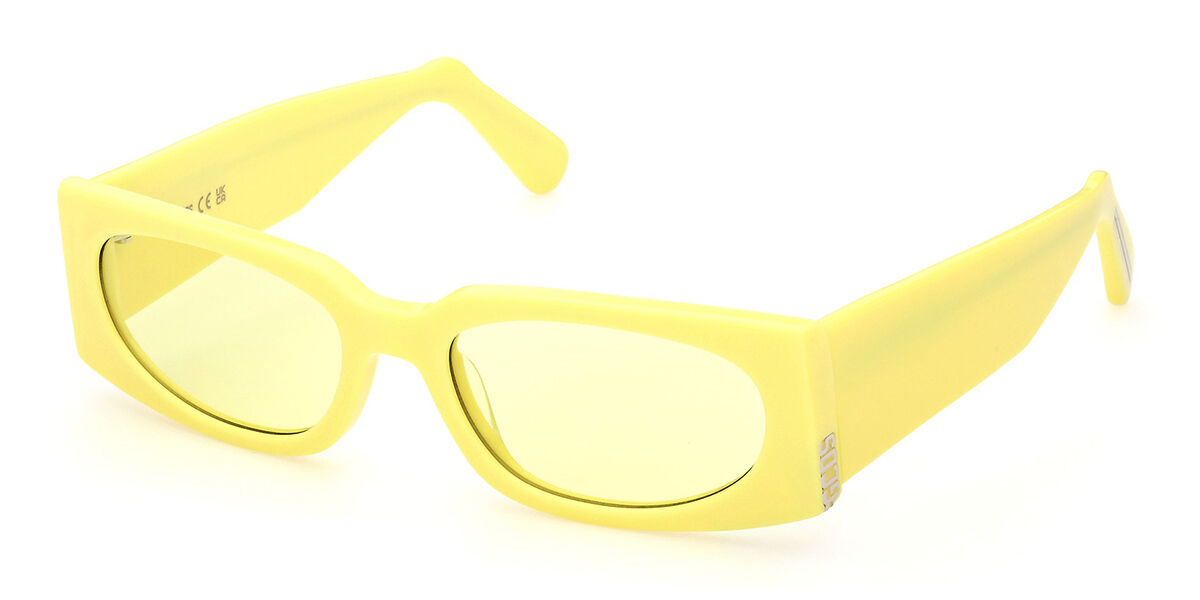 Photos - Sunglasses GCDS GD0016 39E Men's  Yellow Size 56 
