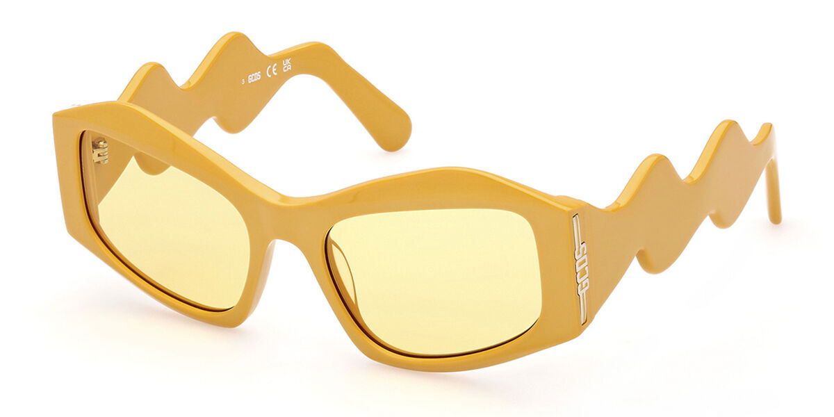 Photos - Sunglasses GCDS GD0023 39E Men's  Yellow Size 54 