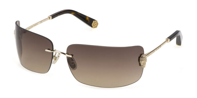 Philipp Plein SPP027S 300Y Rectangle Rose Gold Sunglasses  display picture 1
