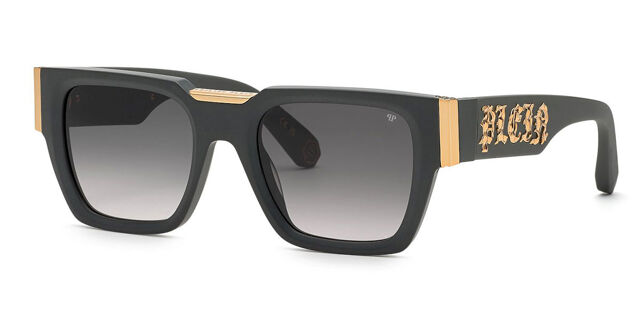 Philipp Plein SPP095M 0L46 Square Matte Dark Grey Sunglasses  display picture 1