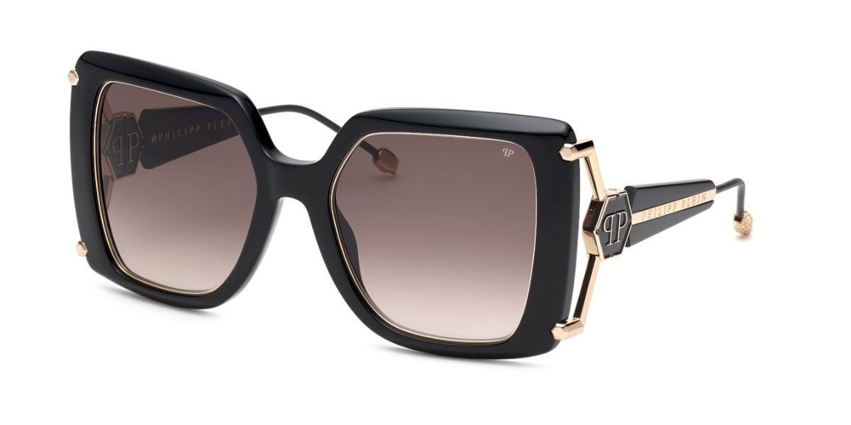 Lunettes De Soleil Philipp Plein SPP121S 3GFX - Monture Beige Panna, Taille 56/21/120, Neuf Avec Étiquettes