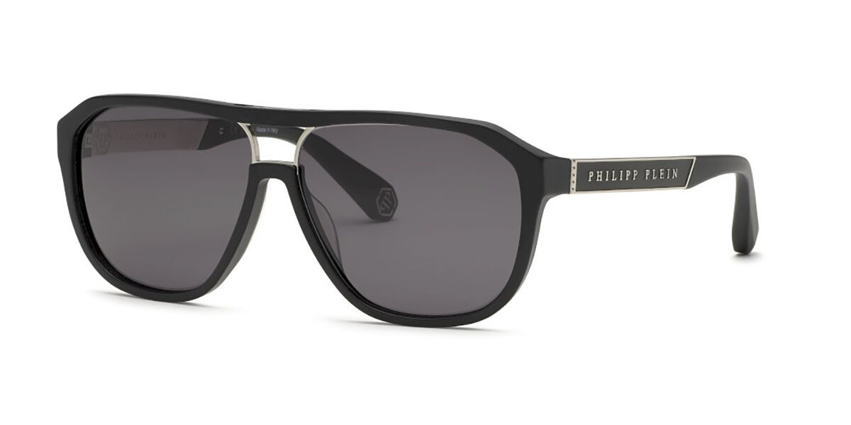 Image of Philipp Plein SPP118M 0703 Óculos de Sol Pretos Feminino PRT