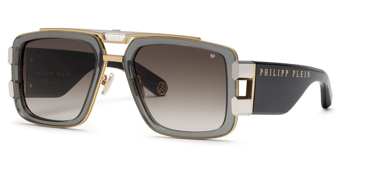 Image of Philipp Plein SPP128M 0340 Óculos de Sol Masculino Dourados BRLPT